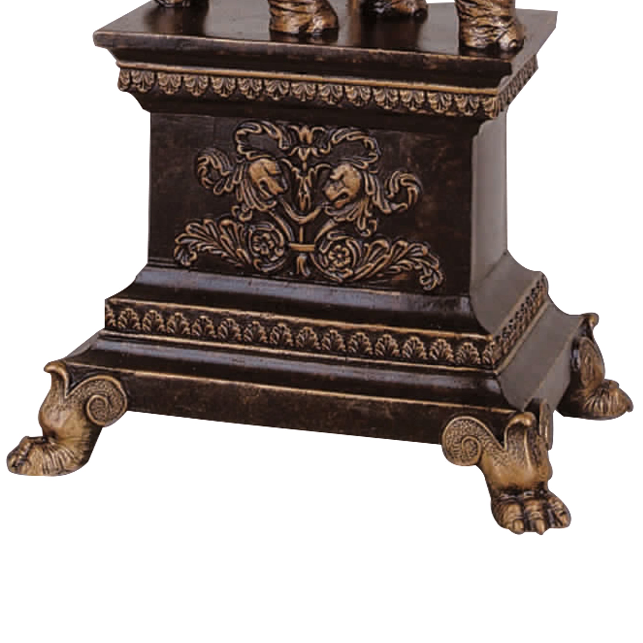 27 Inch Metal Table Lamp Elephant Ornate Motifs Design Set of 4 Gold-zoom-2