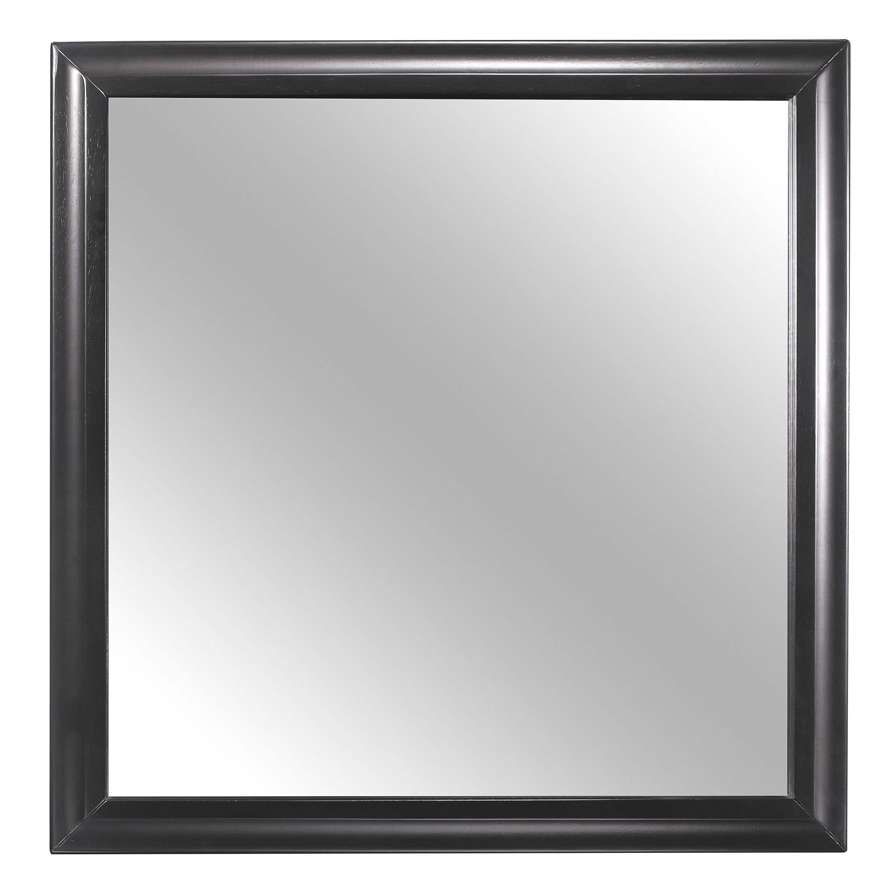 Wooden Frame Rectangular Mirror With Molded Details Espresso-zoom-1