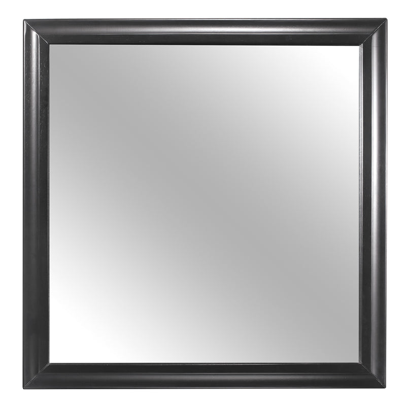 Wooden Frame Rectangular Mirror With Molded Details Espresso-zoom-