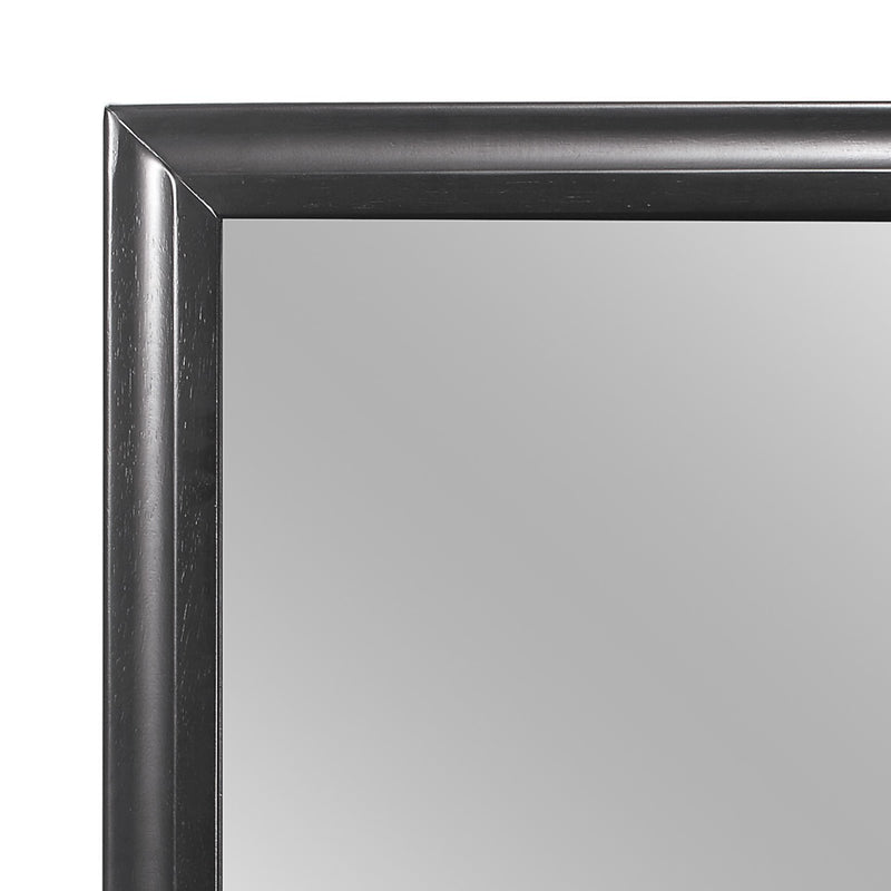 Wooden Frame Rectangular Mirror With Molded Details Espresso-zoom-