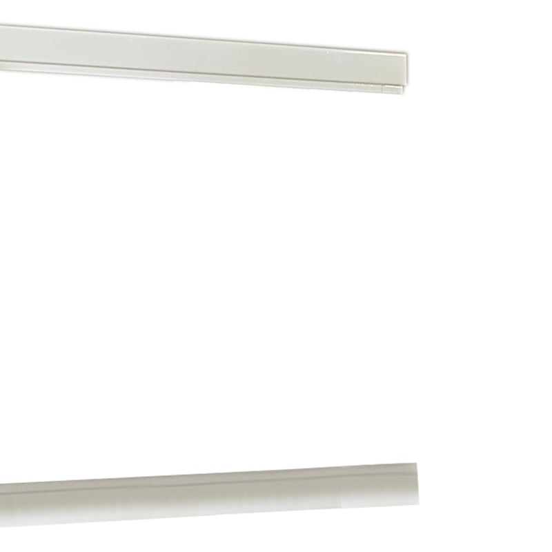 Trim Top And Bottom Wooden Frame Mirror With Mounting Hardware White-zoom-