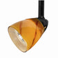 50 Watt Track Fixture with Handblown Glass Shade Black and Orange