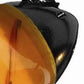 50 Watt Track Fixture with Handblown Glass Shade Black and Orange
