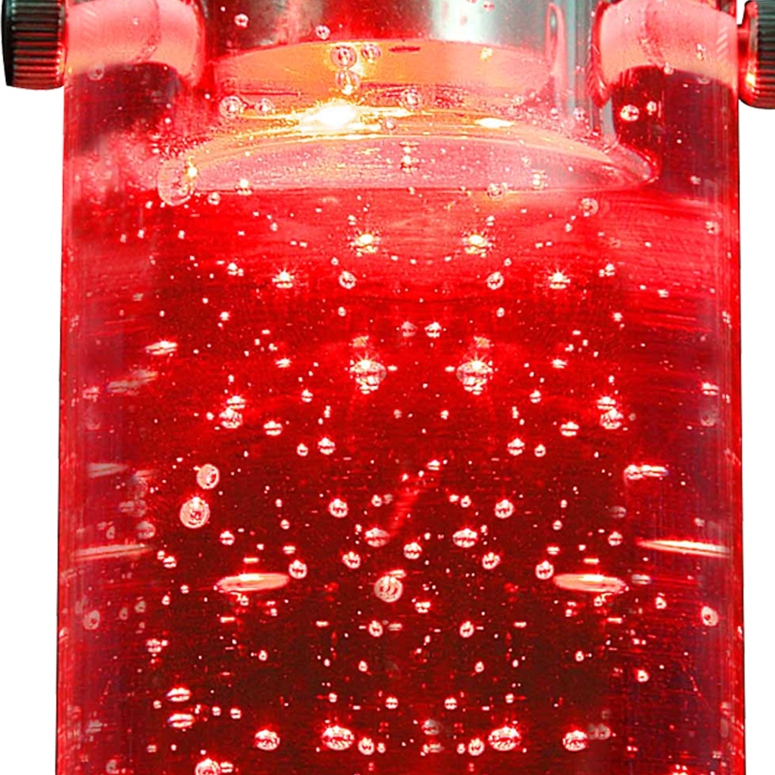1.2 Watt LED Hanging Ceiling Lamp with Cylindrical Glass Shade Red-zoom-3