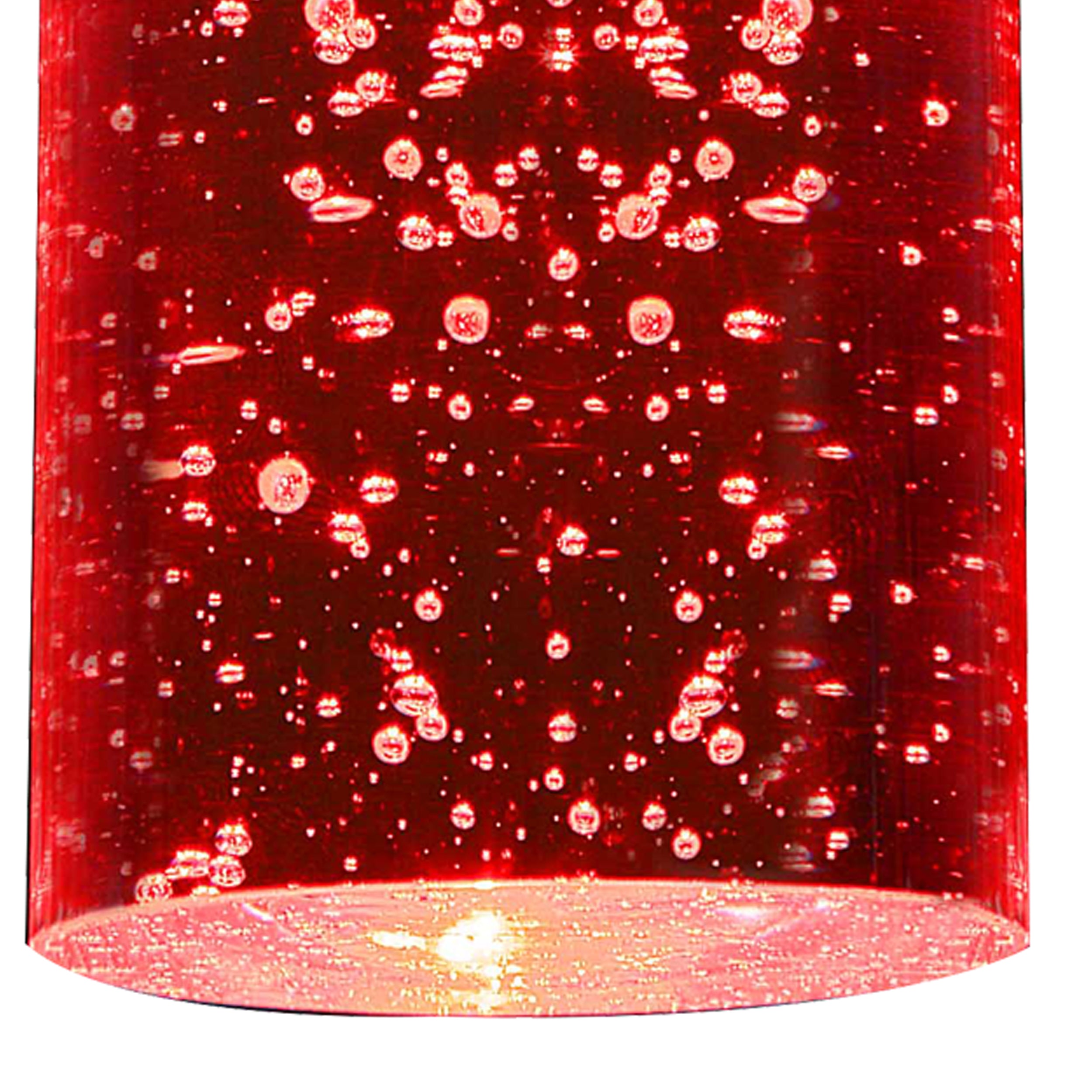1.2 Watt LED Hanging Ceiling Lamp with Cylindrical Glass Shade Red-zoom-4