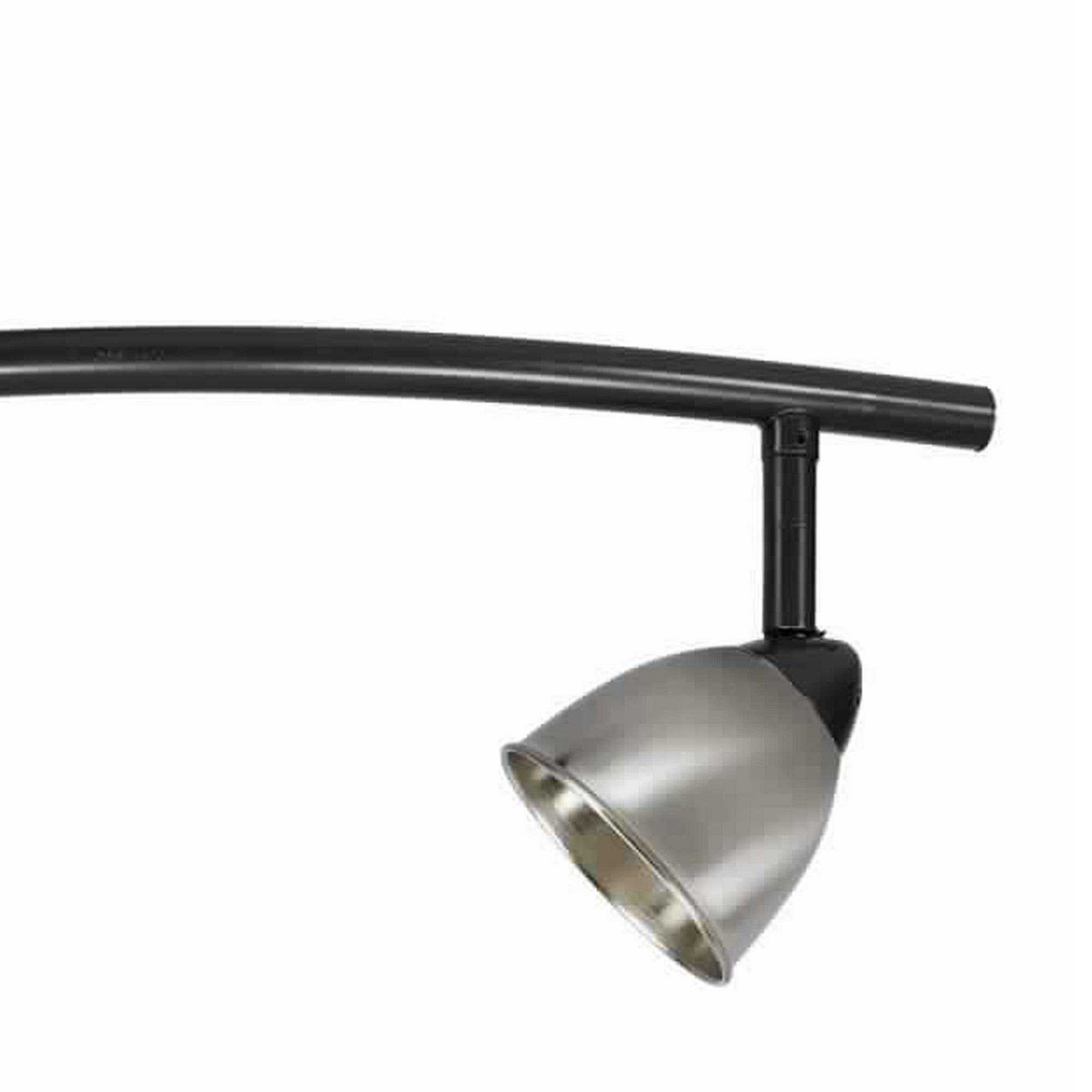 3 Light 120V Metal Track Light Fixture Black and Silver-zoom-3