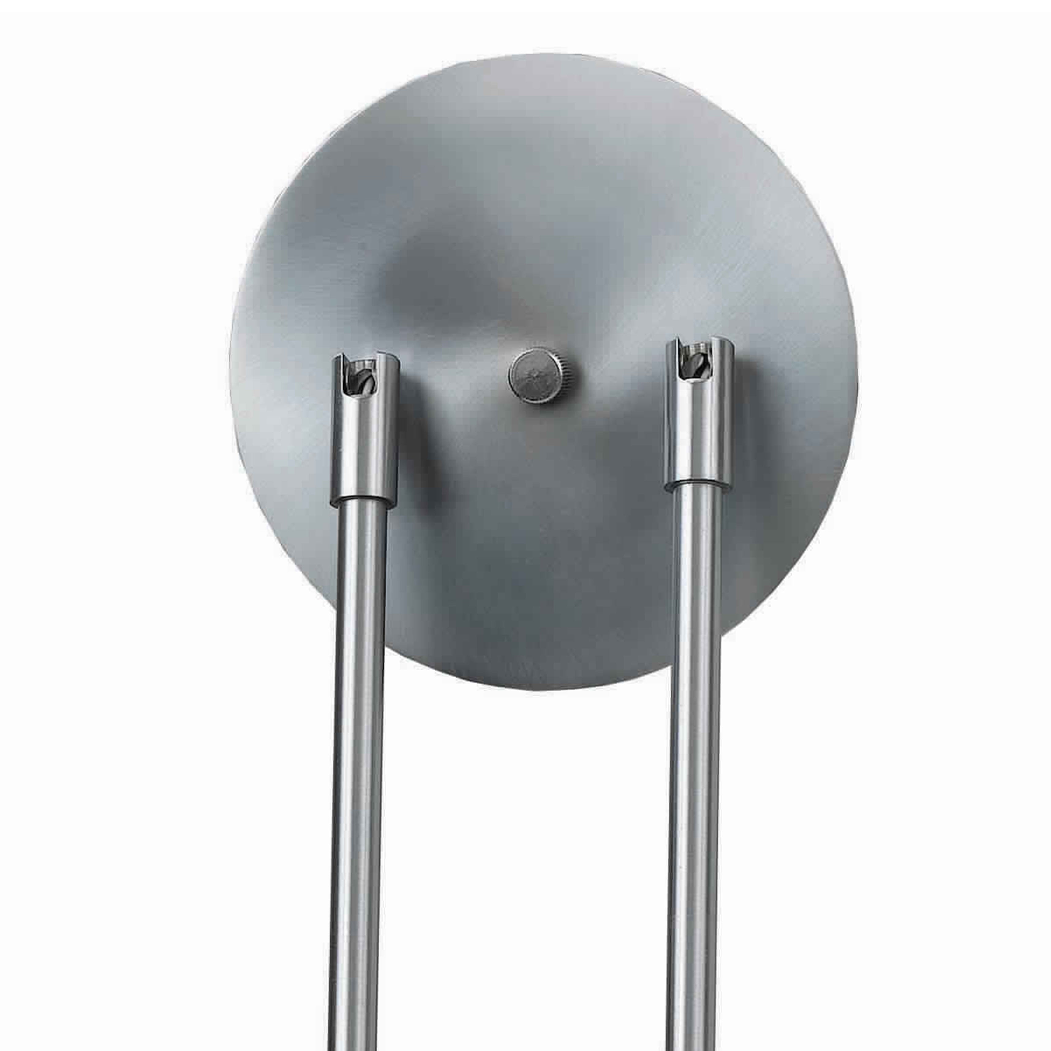 3 Light 120V Metal Track Light Fixture with Glass Shade White and Silver-zoom-2