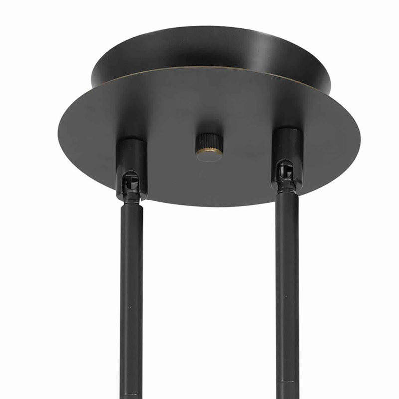 3 Light 120V Metal Track Light Fixture with Glass Shade Black and Orange-zoom-