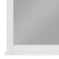 Transitional Wooden Frame Mirror With Routed Pilaster And Curved Top White
