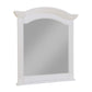Transitional Wooden Frame Mirror With Routed Pilaster And Curved Top White