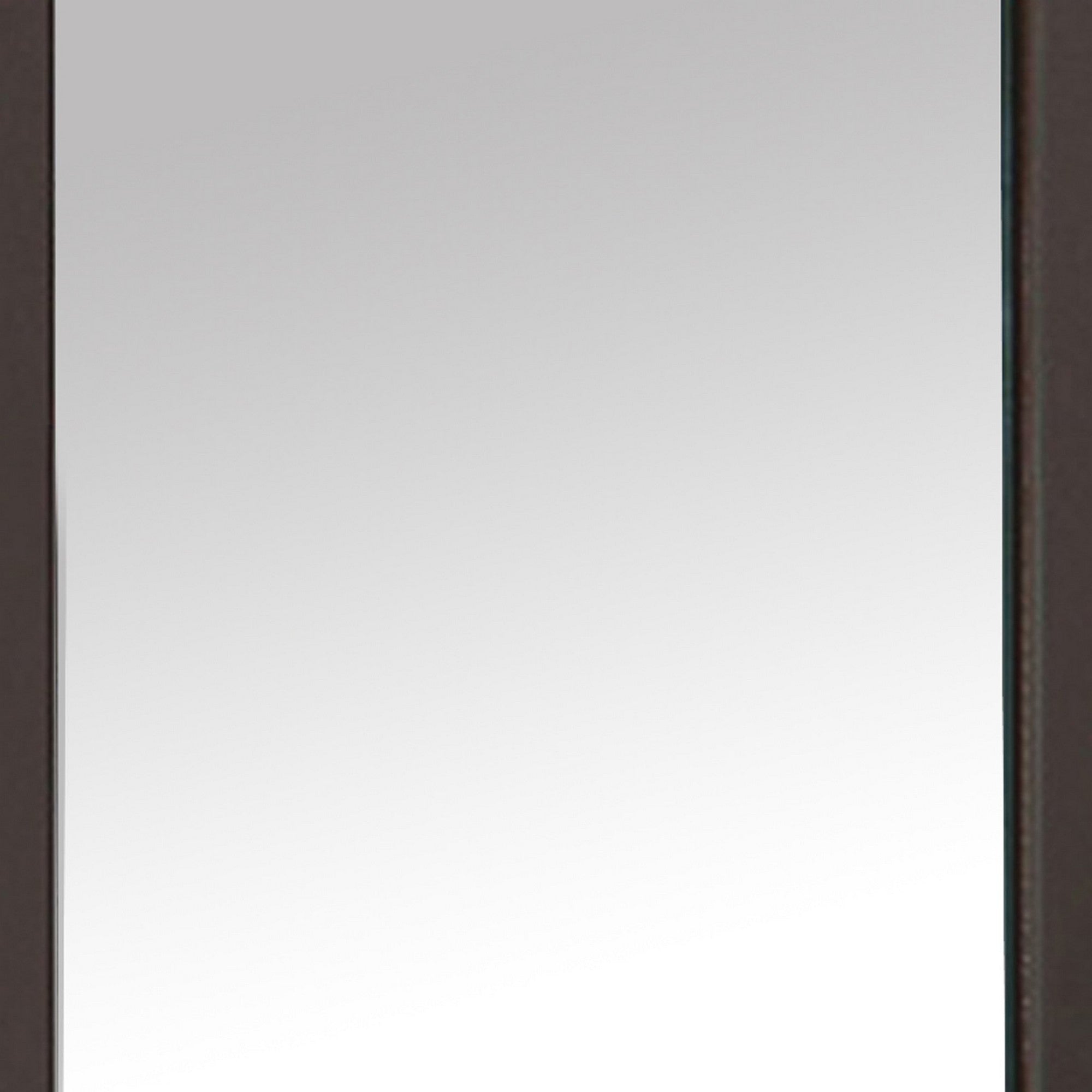 Contemporary Style Faux Leather Upholstered Wooden Framed Mirror Brown-zoom-4