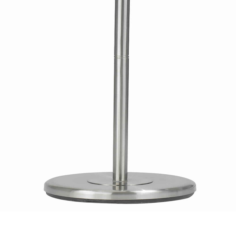 3 Way Torchiere Floor Lamp With Frosted Glass Shade And Stable Base White-zoom-