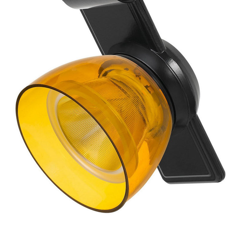 12W Integrated LED Track Fixture with Polycarbonate Head Black and Yellow-zoom-