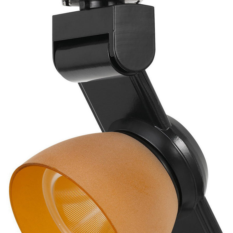 12W Integrated LED Track Fixture with Polycarbonate Head Black and Orange-zoom-