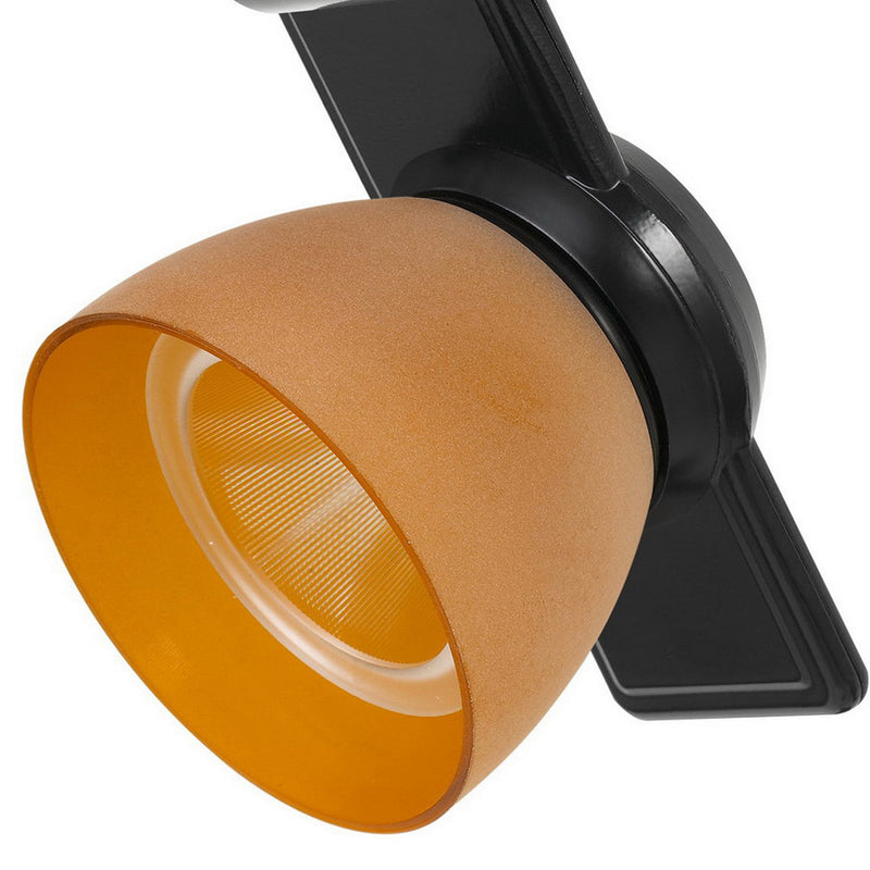 12W Integrated LED Track Fixture with Polycarbonate Head Black and Orange-zoom-
