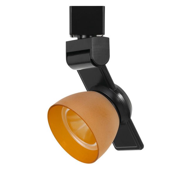 12W Integrated LED Track Fixture with Polycarbonate Head Black and Orange