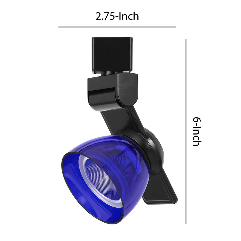 12W Integrated LED Track Fixture with Polycarbonate Head Black and Blue-zoom-