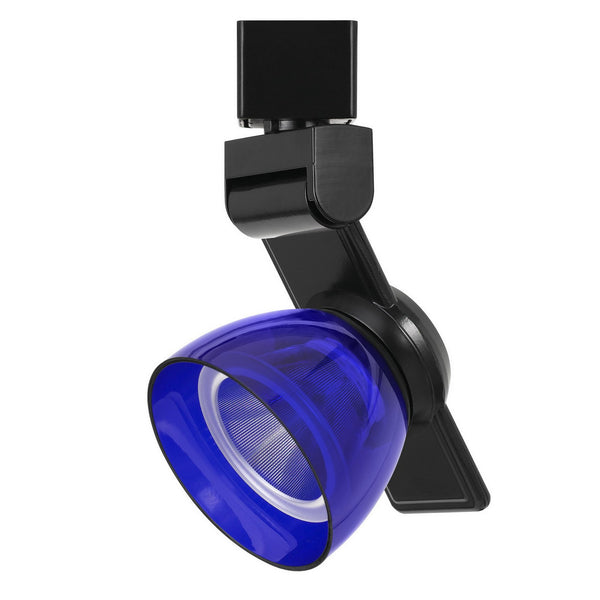 12W Integrated LED Track Fixture with Polycarbonate Head Black and Blue