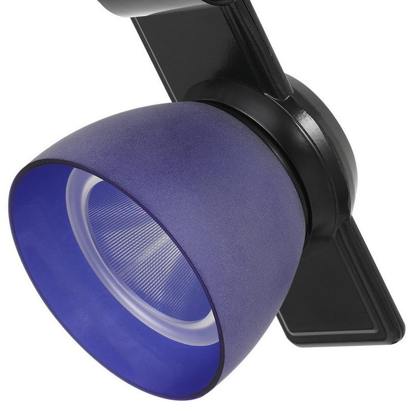 12W Integrated Metal and Polycarbonate LED Track Fixture Black and Blue-zoom-