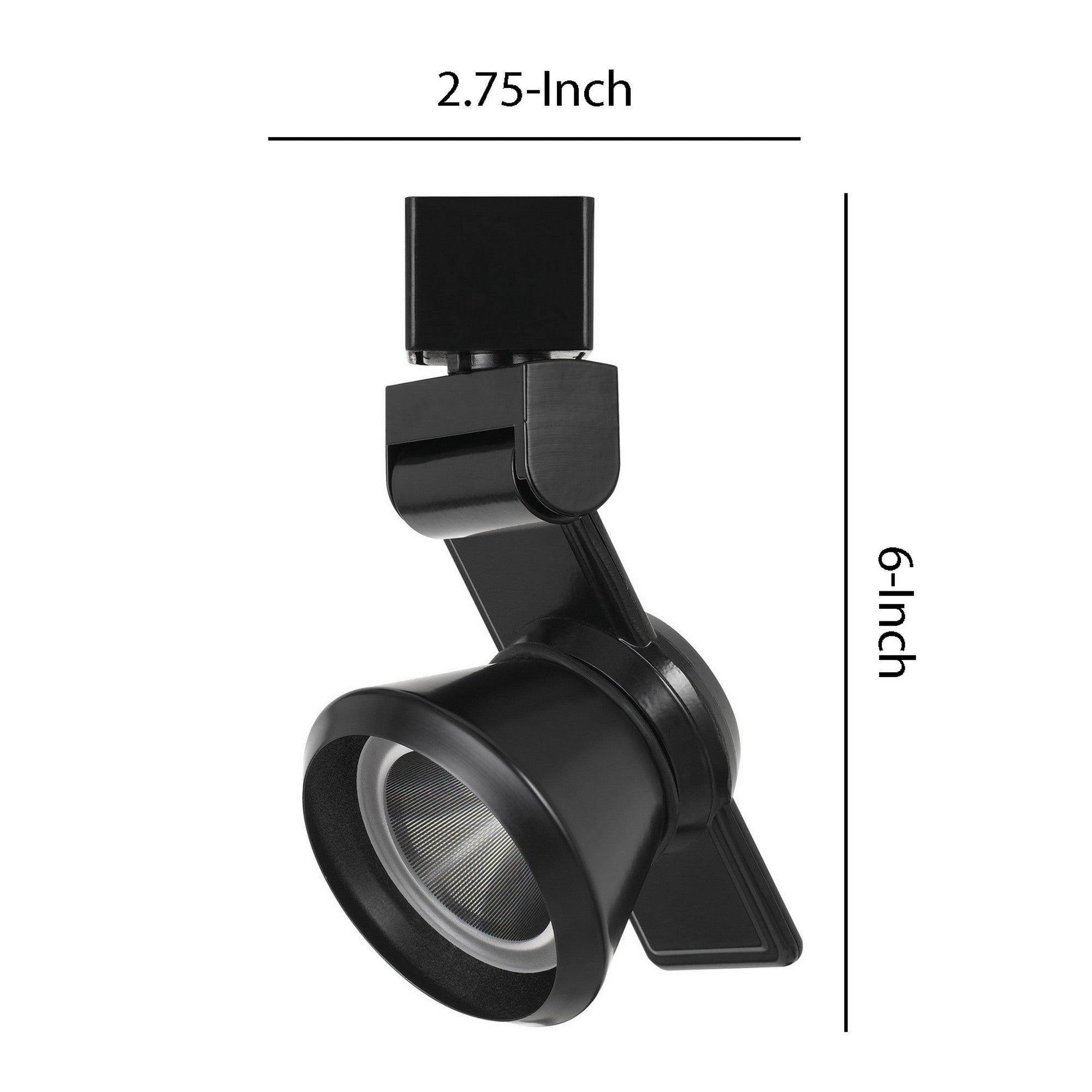 12W Integrated LED Metal Track Fixture with Cone Head Black-zoom-5