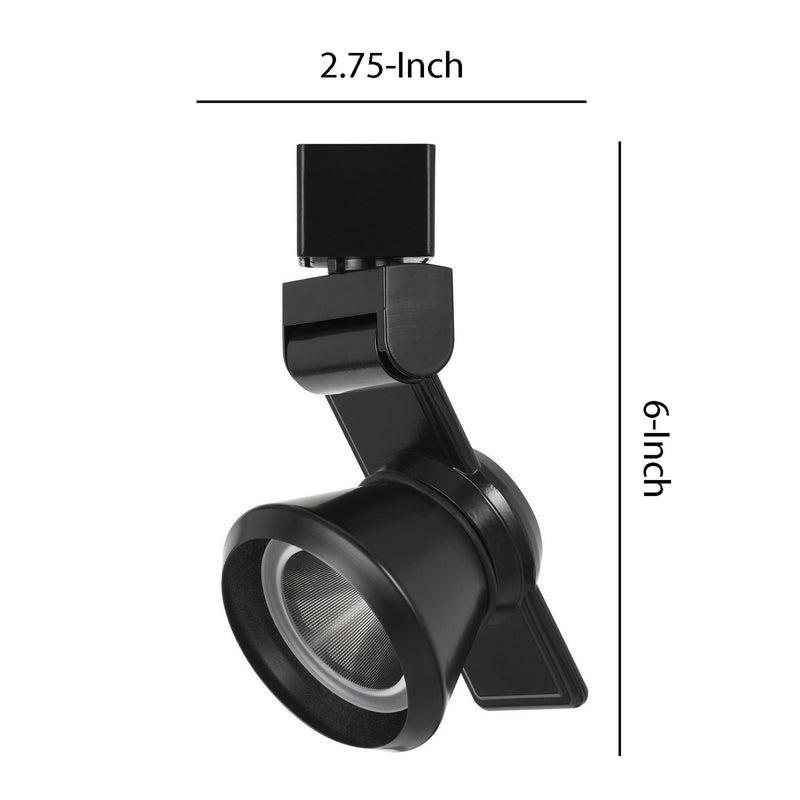 12W Integrated LED Metal Track Fixture with Cone Head Black-zoom-