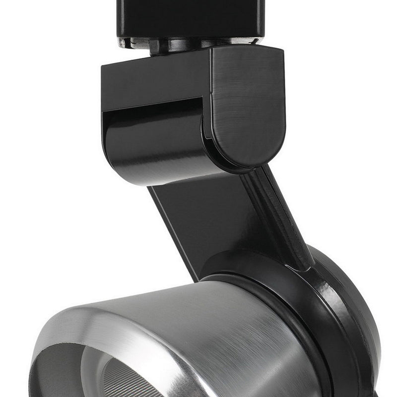 12W Integrated LED Metal Track Fixture with Cone Head Black and Silver-zoom-