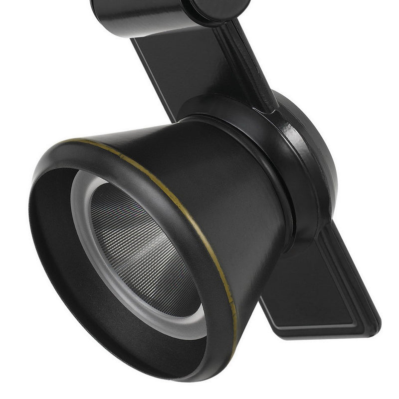12W Integrated LED Metal Track Fixture with Cone Head Dark Black-zoom-