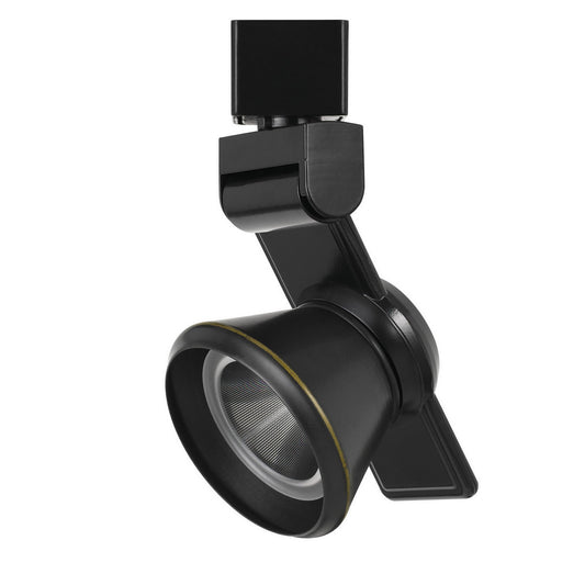 12W Integrated LED Metal Track Fixture with Cone Head Dark Black