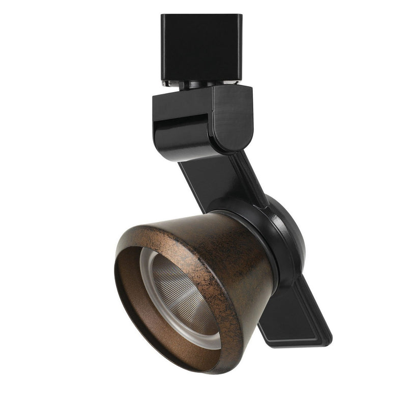 12W Integrated LED Metal Track Fixture with Cone Head Black and Bronze-zoom-