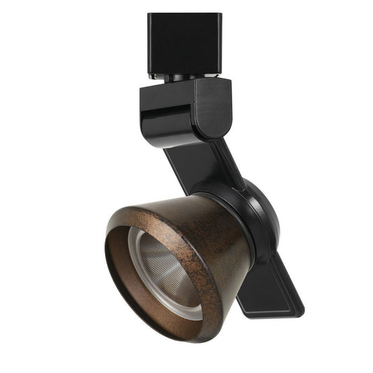 12W Integrated LED Metal Track Fixture with Cone Head Black and Bronze
