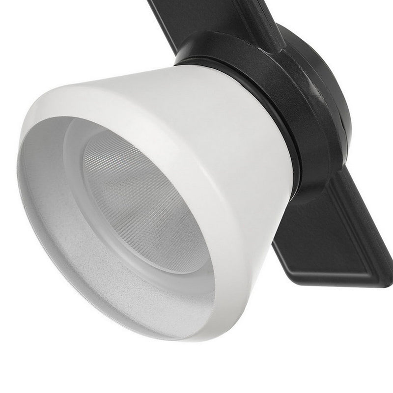 12W Integrated LED Metal Track Fixture with Cone Head Black and White-zoom-