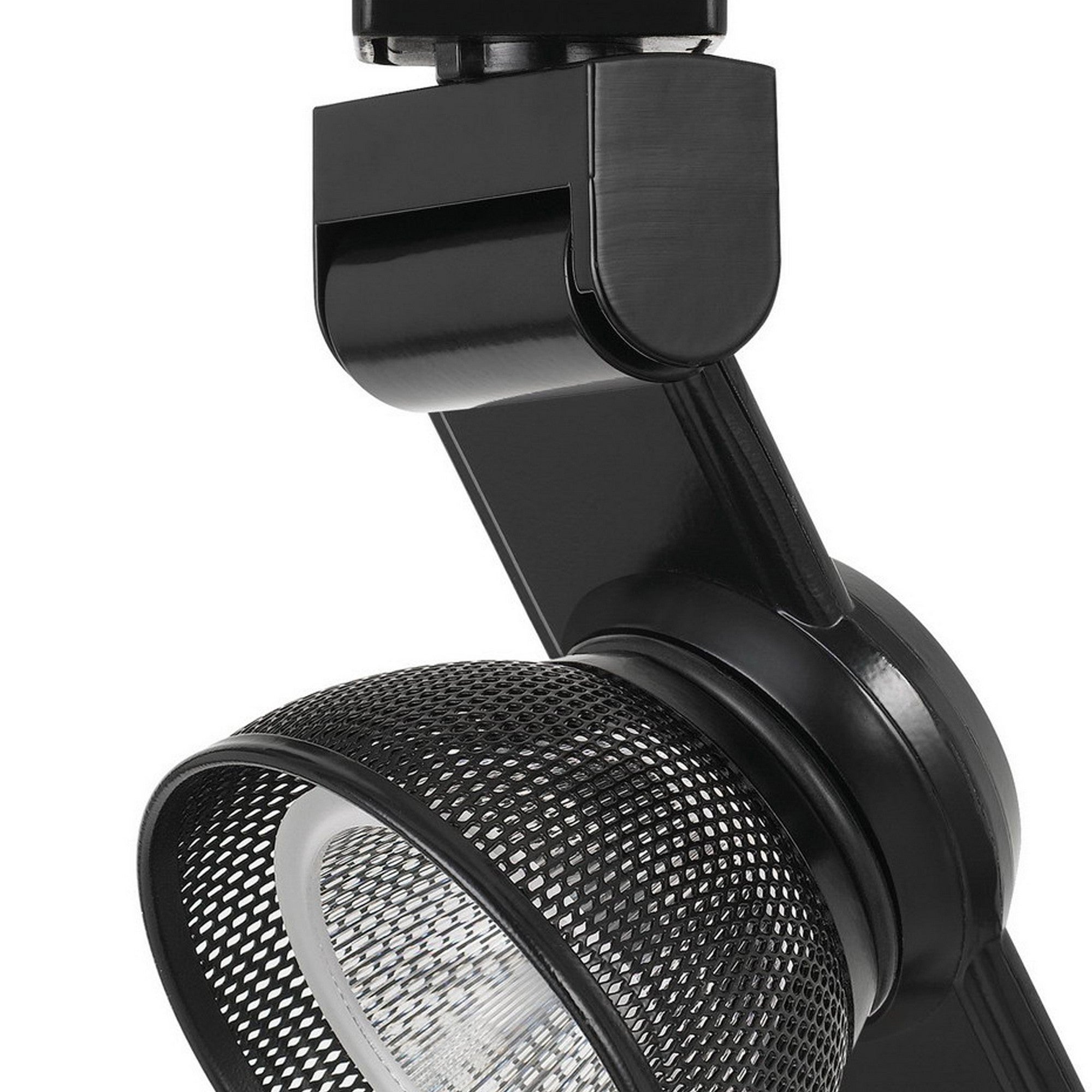12W Integrated LED Metal Track Fixture with Mesh Head Black-zoom-3