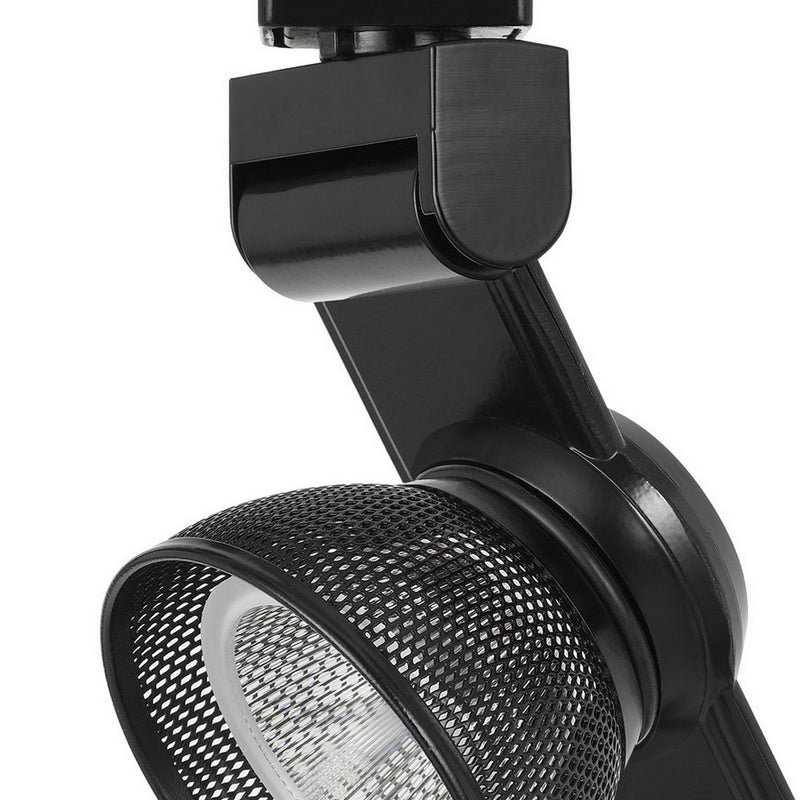 12W Integrated LED Metal Track Fixture with Mesh Head Black-zoom-