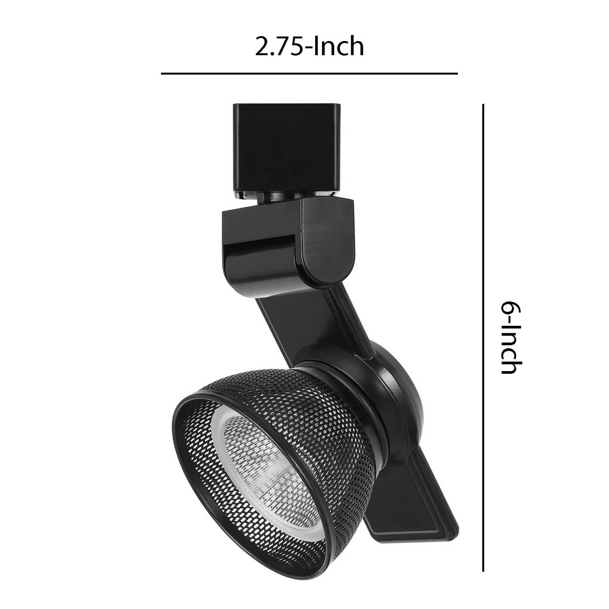12W Integrated LED Metal Track Fixture with Mesh Head Black-zoom-5