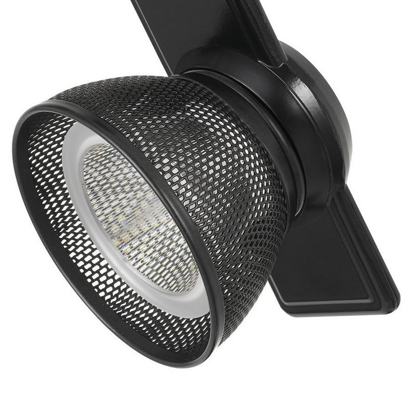 12W Integrated LED Metal Track Fixture with Mesh Head Dark Black-zoom-