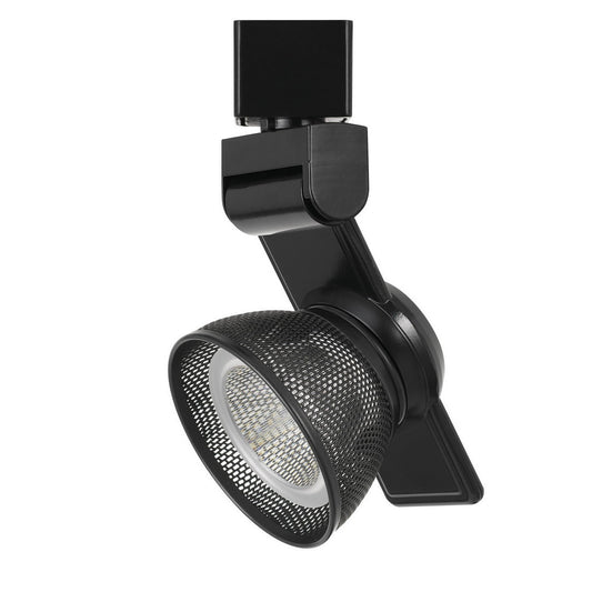 12W Integrated LED Metal Track Fixture with Mesh Head Dark Black