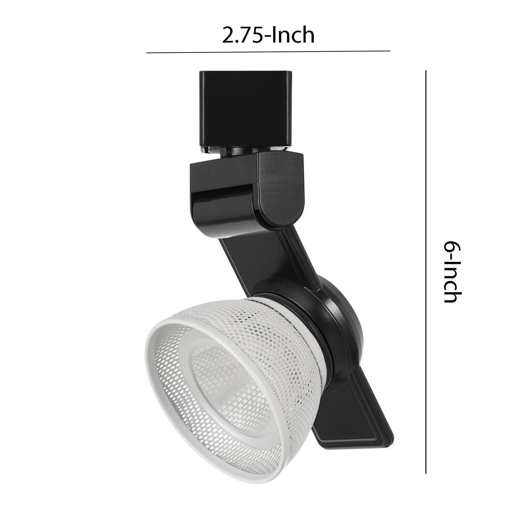 12W Integrated LED Metal Track Fixture with Mesh Head Black and White-zoom-5