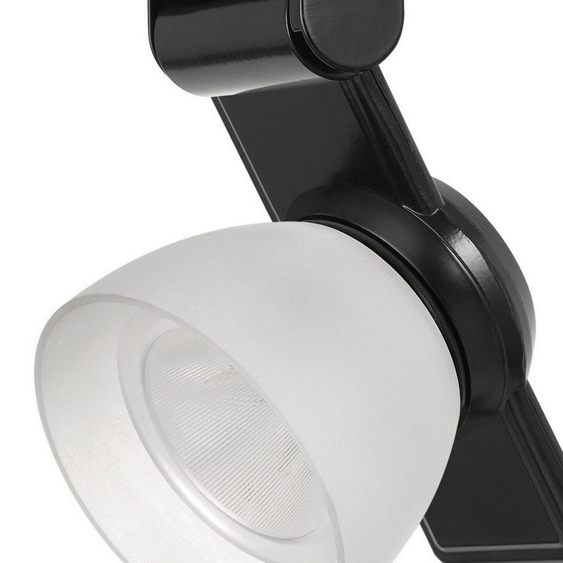 12W Integrated LED Track Fixture with Polycarbonate Head Black and White-zoom-