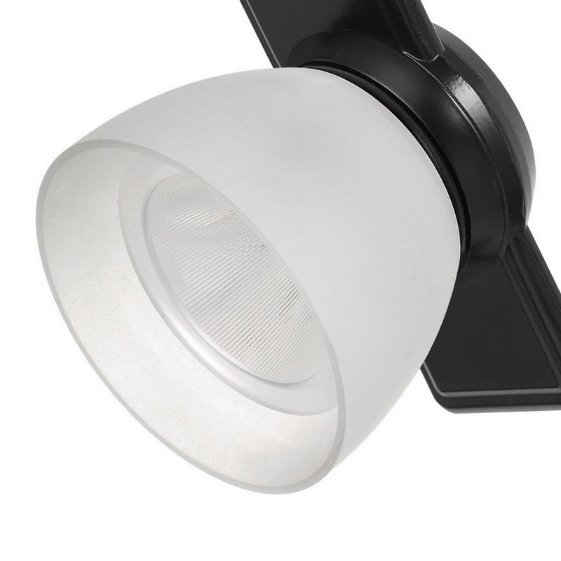 12W Integrated LED Track Fixture with Polycarbonate Head Black and White-zoom-
