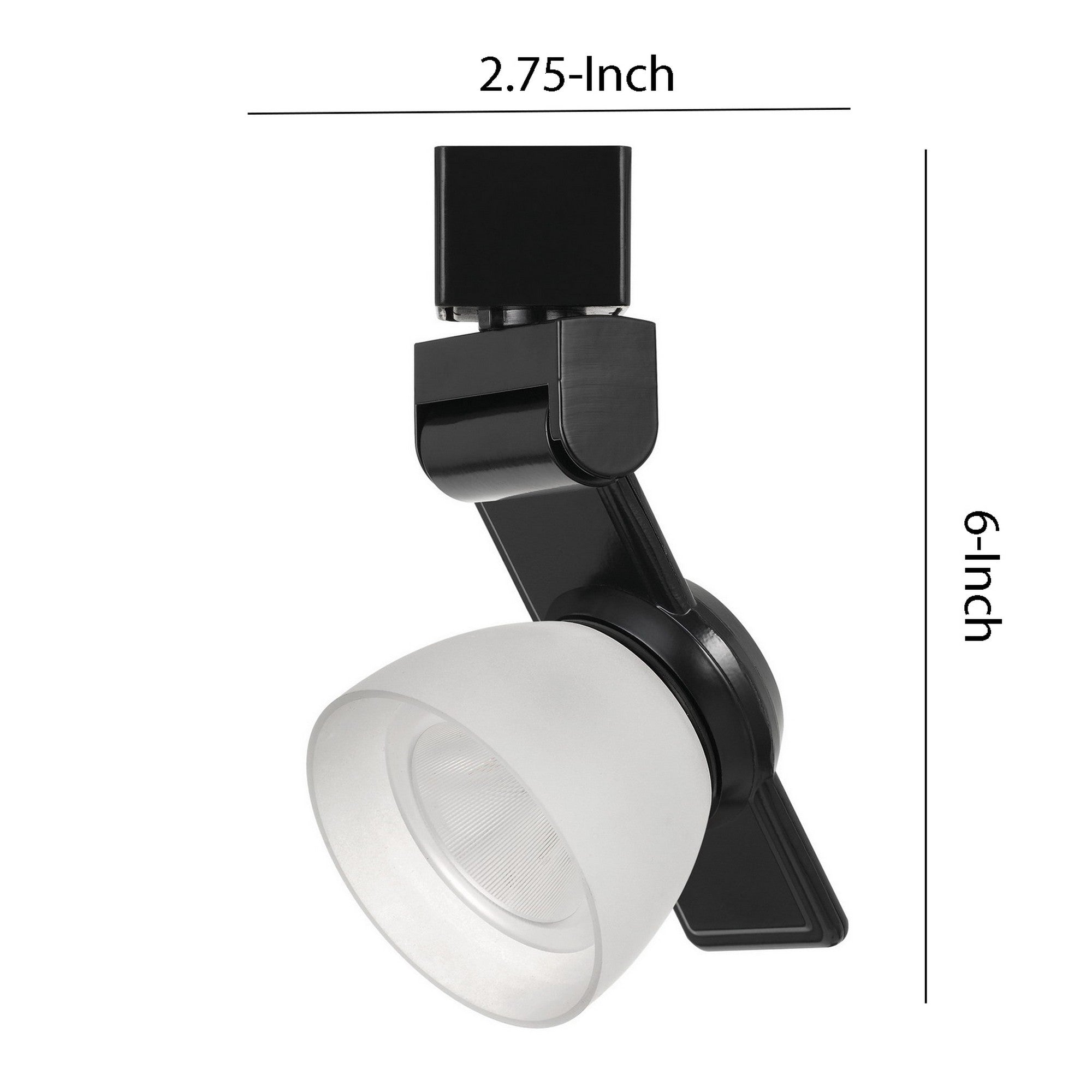 12W Integrated LED Track Fixture with Polycarbonate Head Black and White-zoom-5