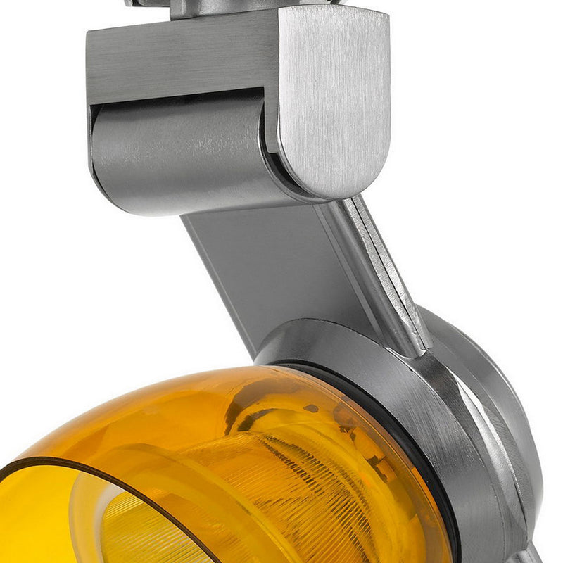 12W Integrated LED Track Fixture with Polycarbonate Head Silver and Yellow-zoom-