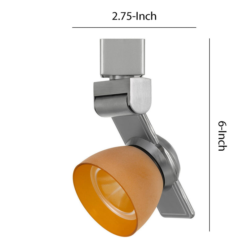 12W Integrated LED Track Fixture with Polycarbonate Head Silver and Orange-zoom-