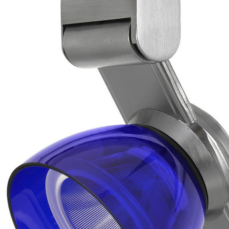 12W Integrated LED Track Fixture with Polycarbonate Head Silver and Blue-zoom-