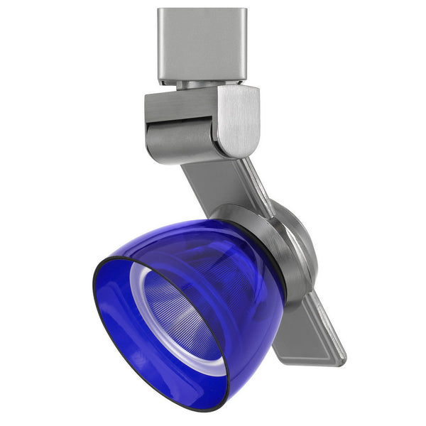 12W Integrated LED Track Fixture with Polycarbonate Head Silver and Blue