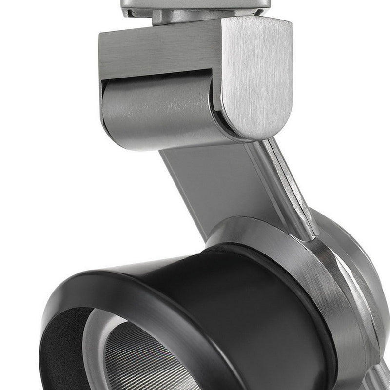 12W Integrated Metal and Polycarbonate LED Track Fixture Silver and Black-zoom-