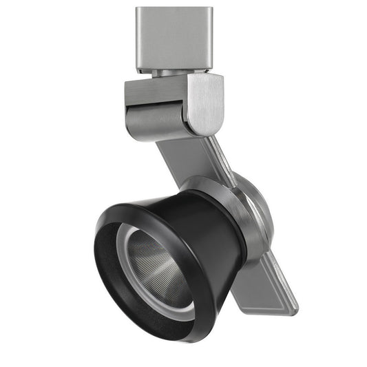 12W Integrated Metal and Polycarbonate LED Track Fixture Silver and Black