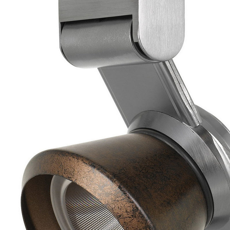 12W Integrated LED Metal Track Fixture with Cone Head Silver and Bronze-zoom-