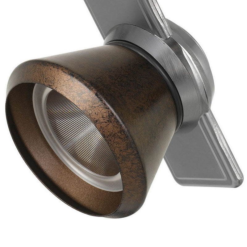 12W Integrated LED Metal Track Fixture with Cone Head Silver and Bronze-zoom-