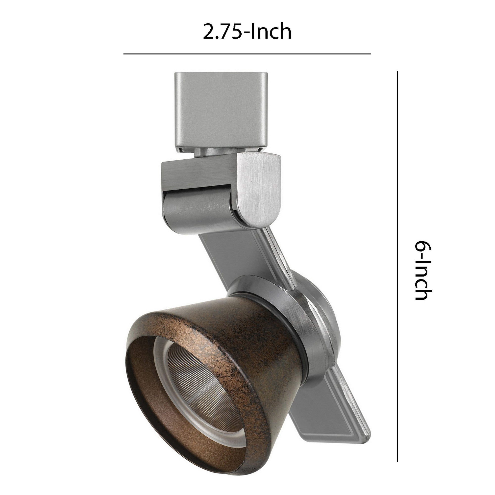 12W Integrated LED Metal Track Fixture with Cone Head Silver and Bronze-zoom-5