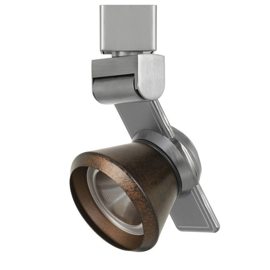 12W Integrated LED Metal Track Fixture with Cone Head Silver and Bronze